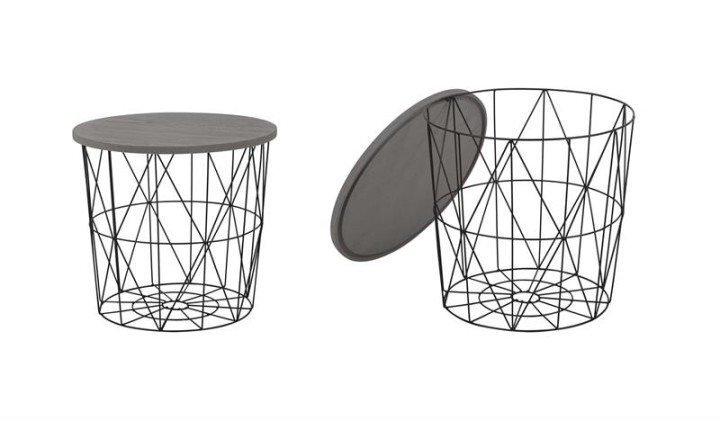 Журнальний столик Halmar MARIFFA Чорний / Сірий